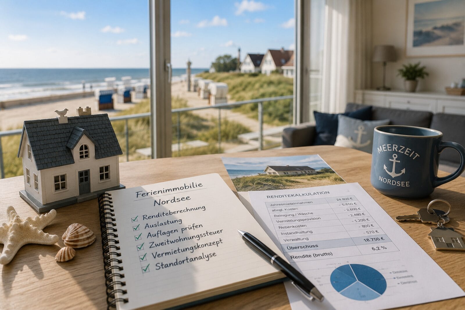 Ferienimmobilie an der Nordsee kaufen: Rendite, Auflagen und Standorte in Friesland (KI-generiertes Bild)