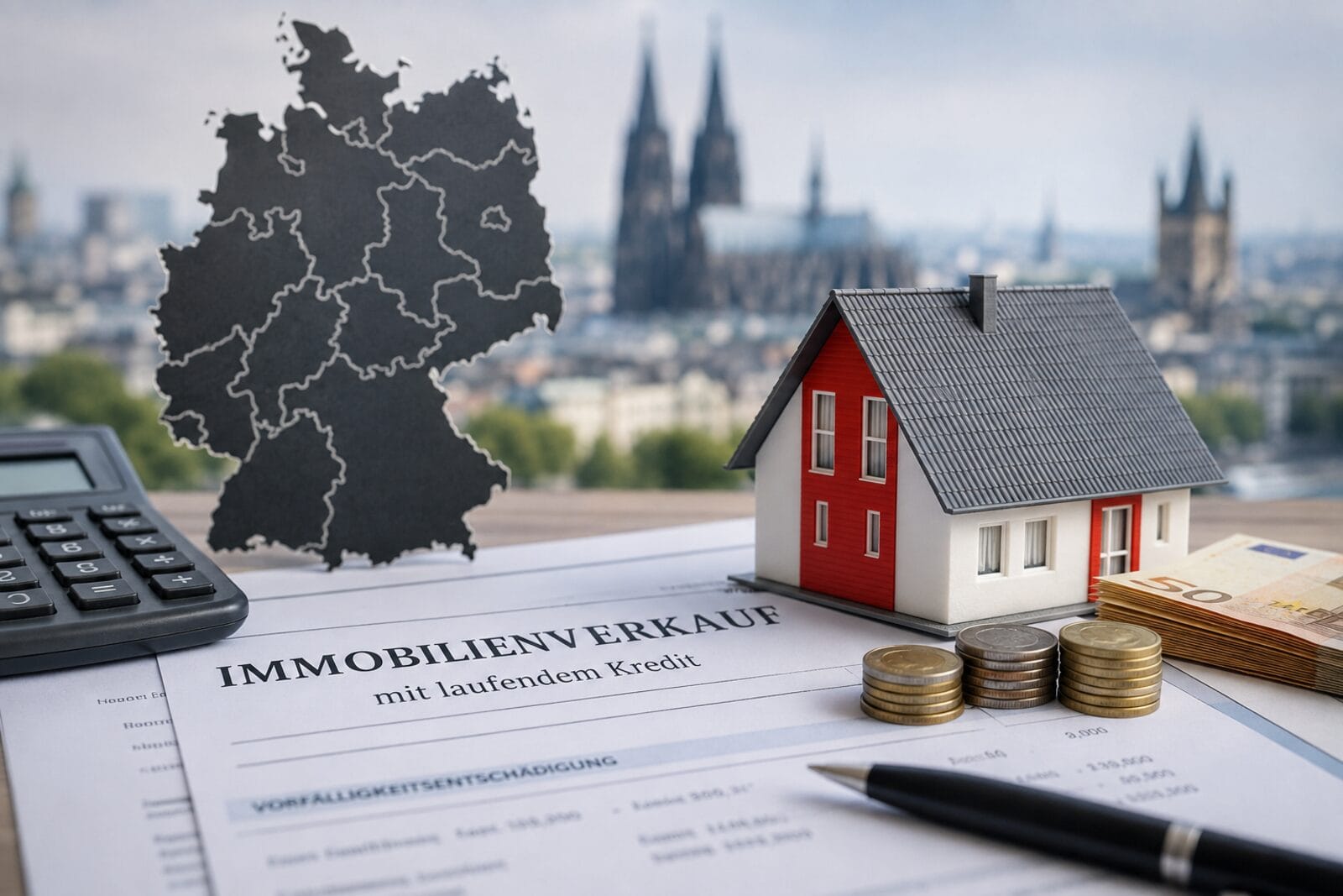 Immobilie verkaufen mit laufendem Kredit: Vorfälligkeitsentschädigung vermeiden (KI-generiertes Bild)